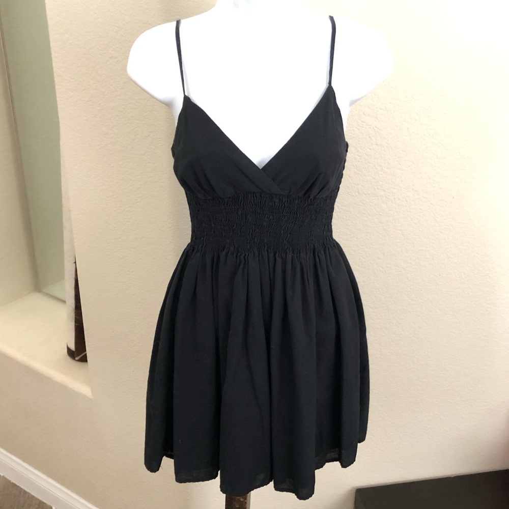 Black Cotton Spaghetti Strap XS Dress Xhilaration